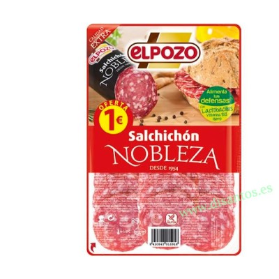 SALCHICHON ALL NATURAL 80 GR EL POZO